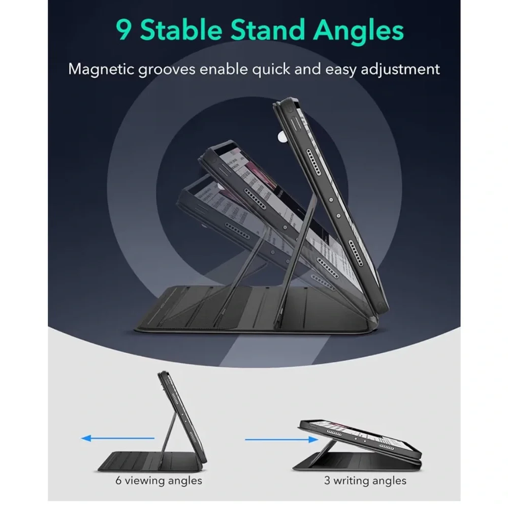 ESR for iPad Pro 11” Case & Stand Removable Magnetic Cover BLACK